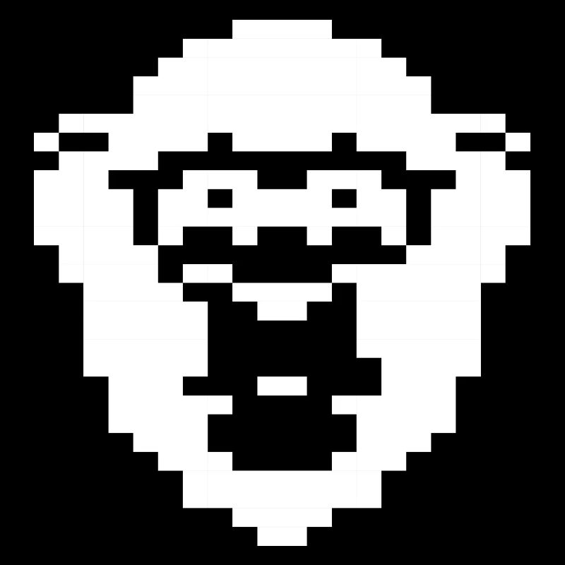 Insigne Retro Pixel Chimpanzé