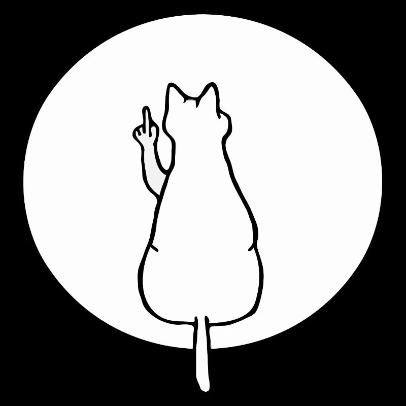 Cat Cats Cat Kitten Kitty Middle Finger