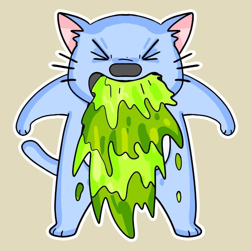 Cat puking puke