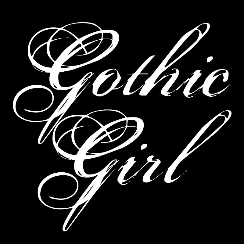 gothic girl script typography logo