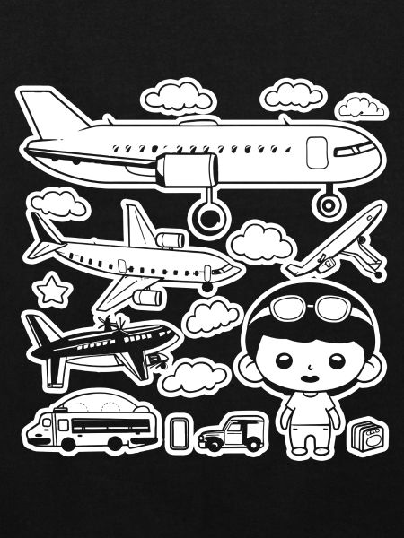 Avions style dessin animé