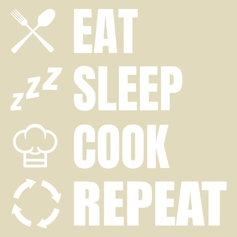 Manger, dormir, cuisiner, répéter