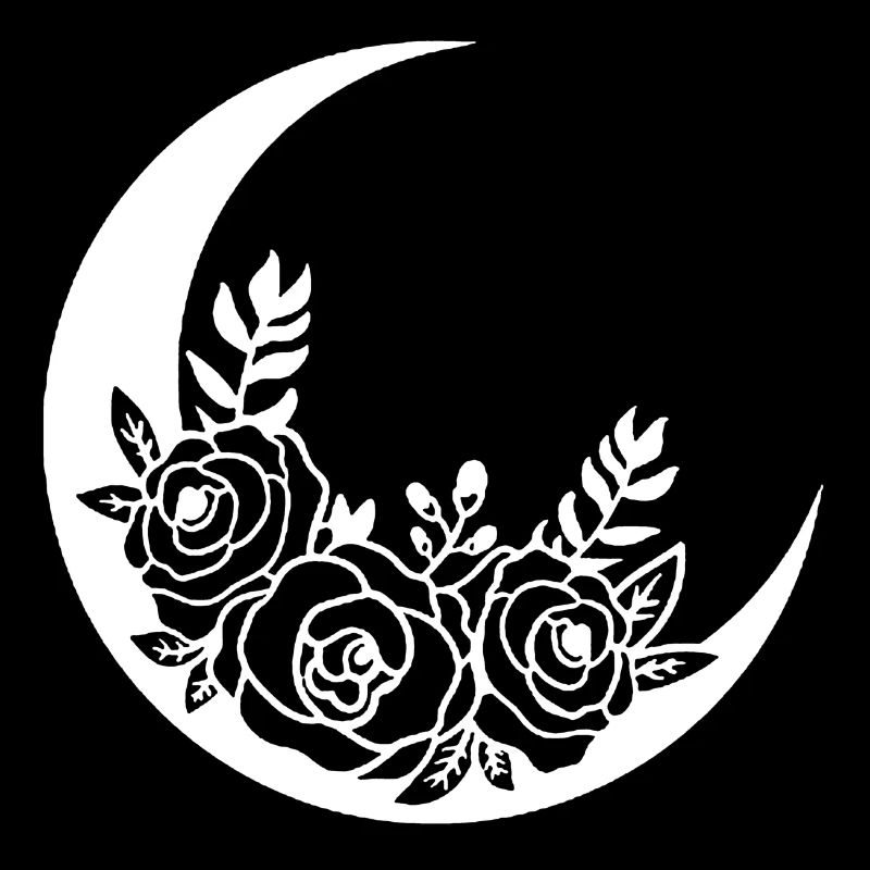 Lune fleurie blanche
