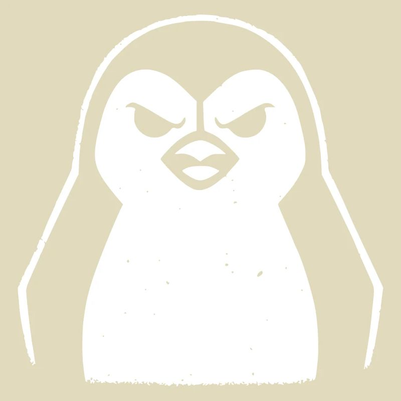 penguin stencil grunge minimalist-vector Linux