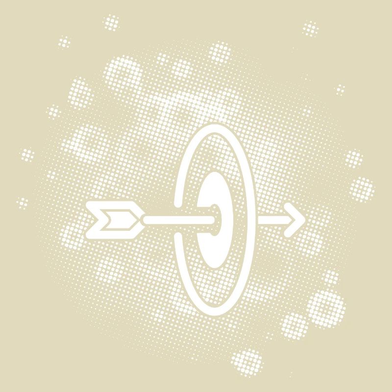 Flèche avec arrière-plan de points