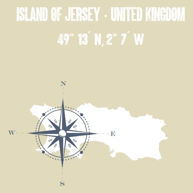 Jersey Island Map Coordinates Compass