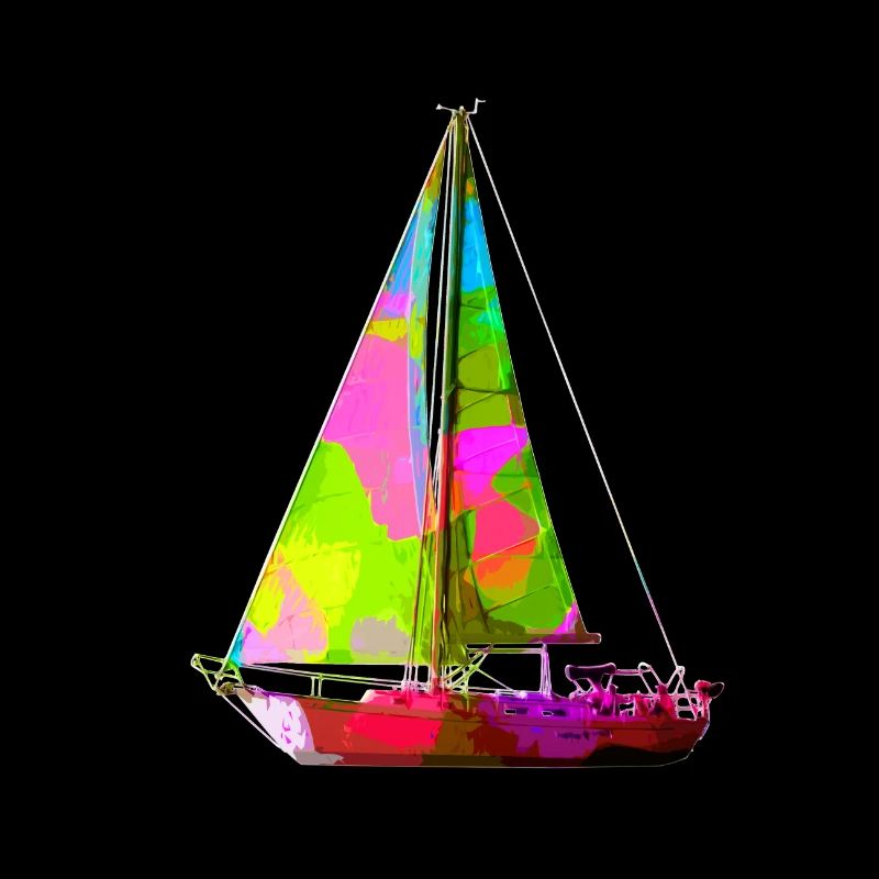 Buntes Segelboot