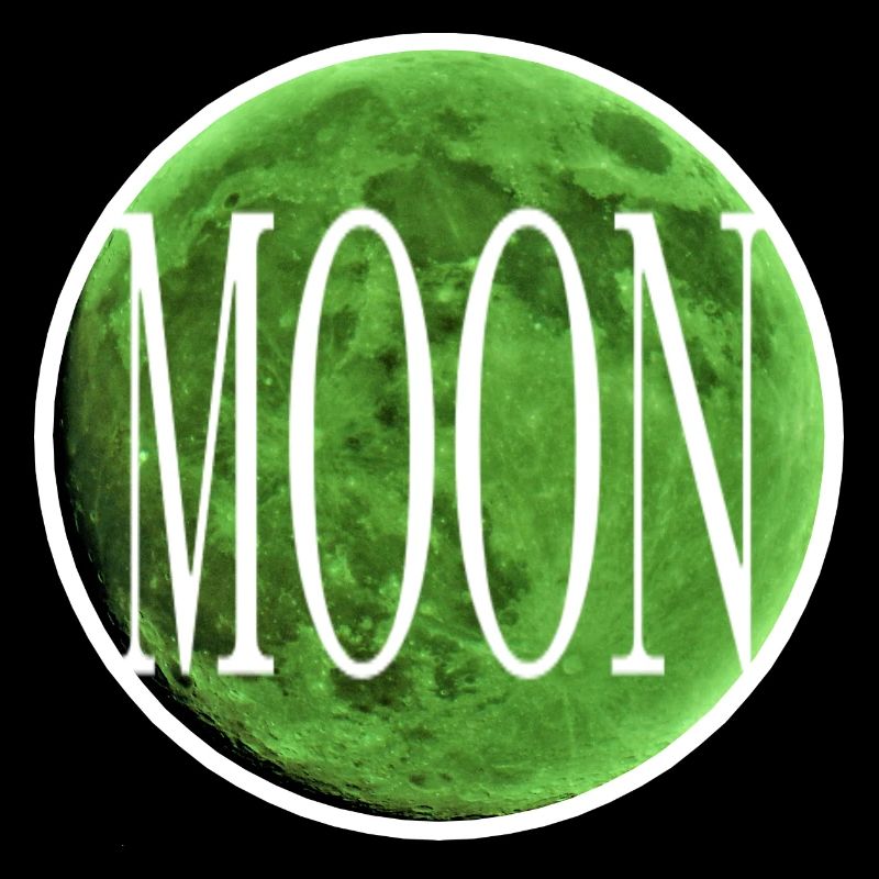 Encart - Lune vert émeraude