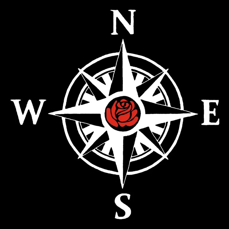 Compass Rose and Nature (White)