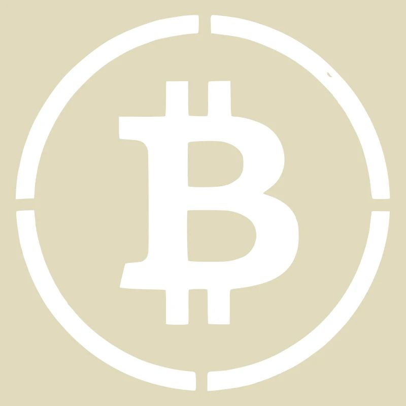 Bitcoin Logo B Symbol Stencil Vector