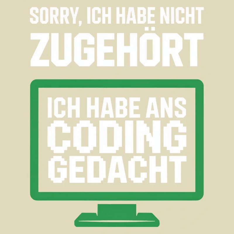Coding Gedacht Bildschirm Spruch