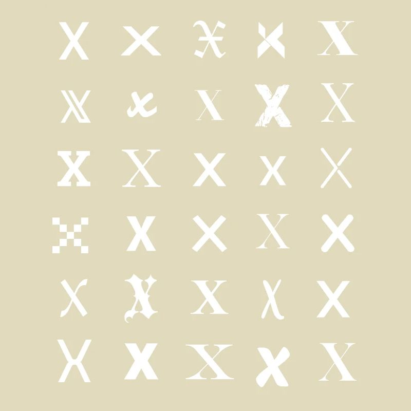 Typographie Monogramme X Pattern
