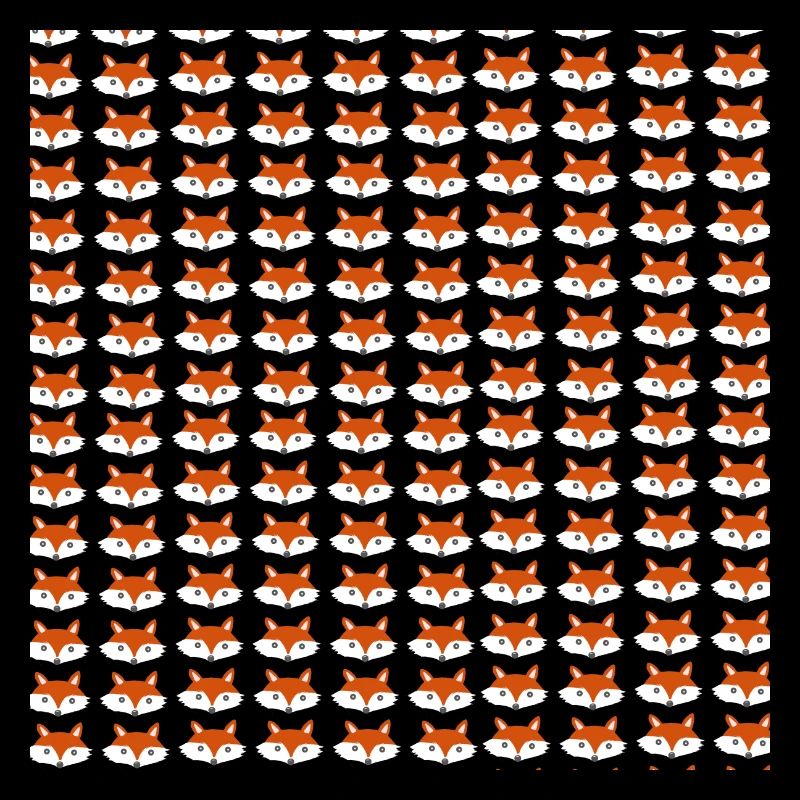 Fox head pattern, children's pattern