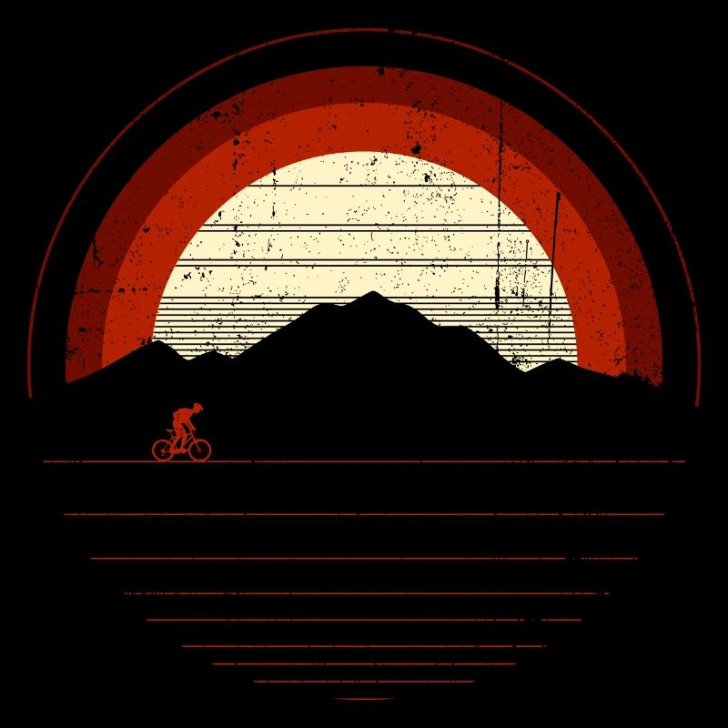 Silhouette de la Vélo Sunset Ridge Ride