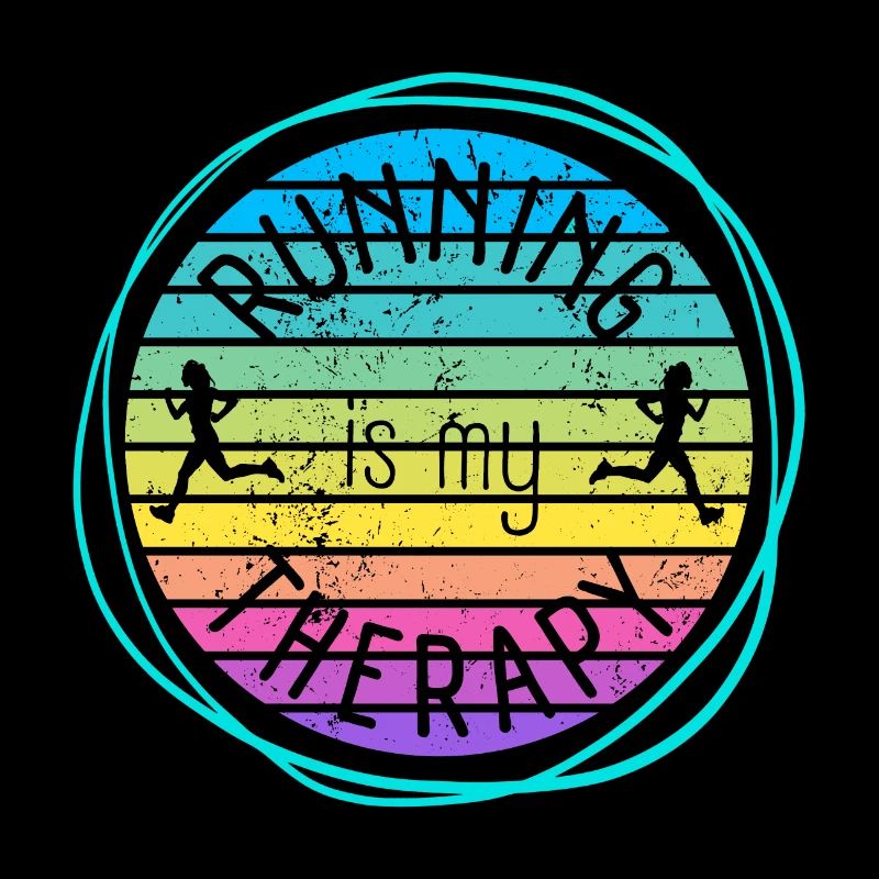 Running is my therapy Retro Sunset