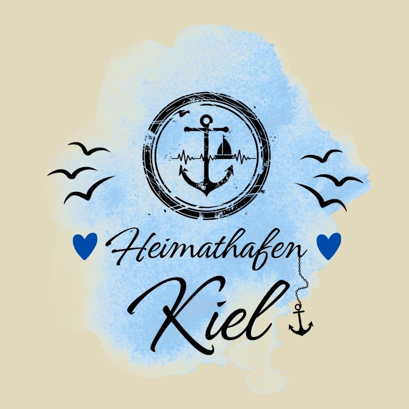 Kiel Liebe Heimathafen mit Anker