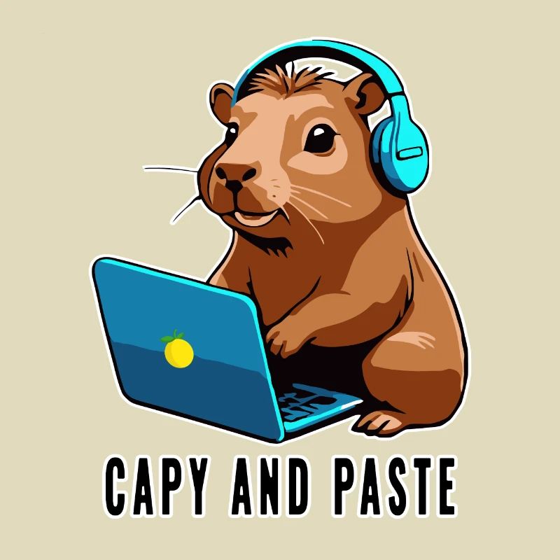 Capybara mit Witz Capy and Paste