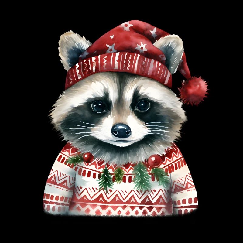 Herr Waschbär im Norweger-Pulli