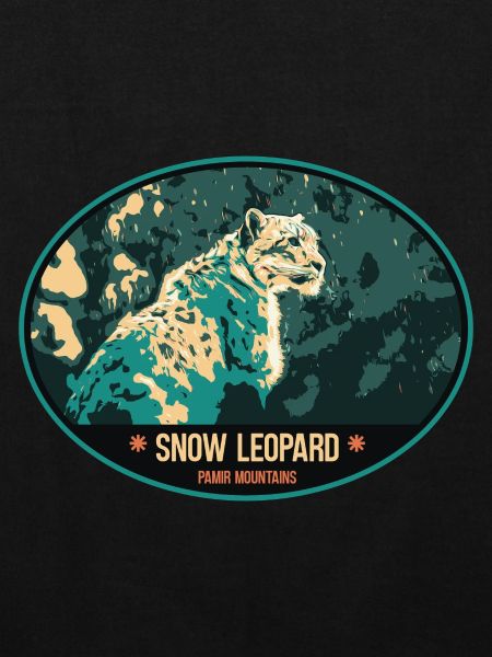 Schneeleopard Illustration Aufnäher