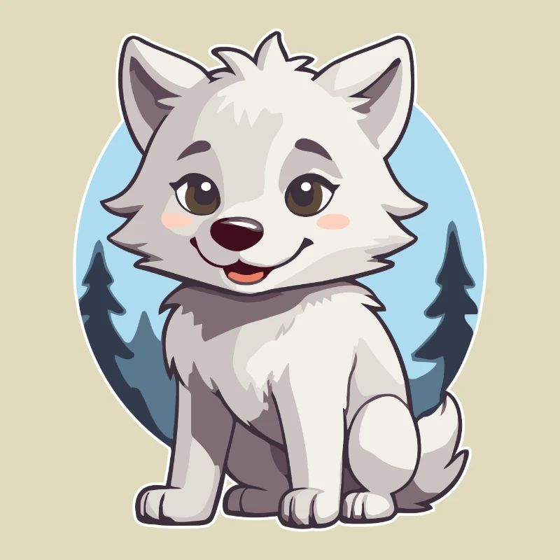 Niedlicher Wolf oder Hund Husky