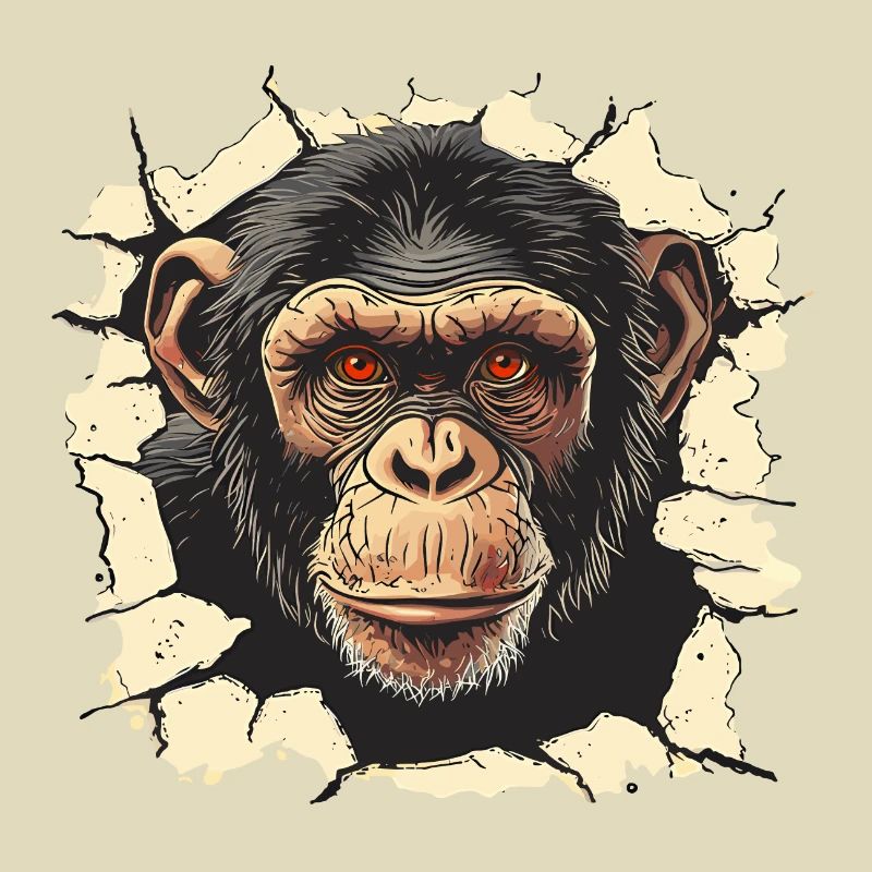 monkey, monkey head, chimpanzee, monkey