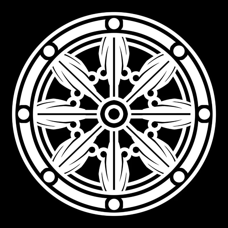 Roue du dharma blanc