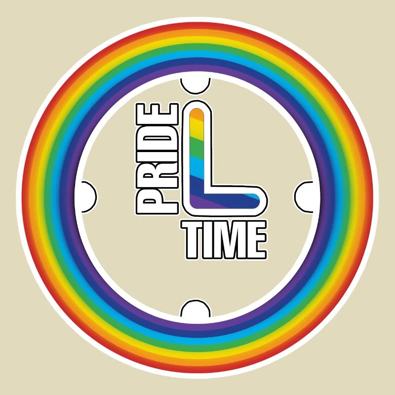 Rainbow Pride Ring Clock
