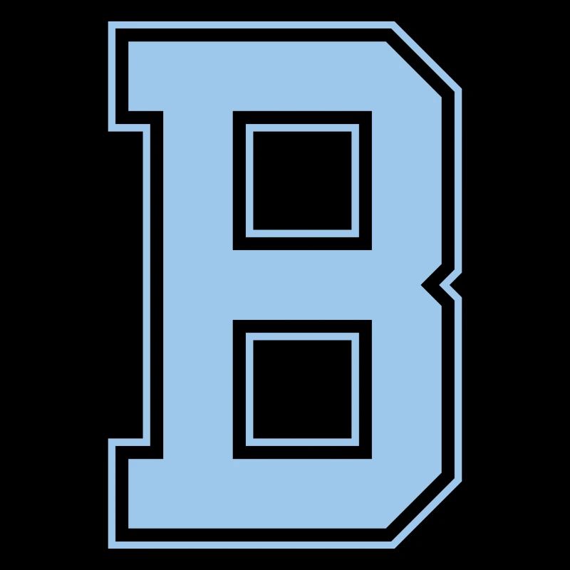 Monogram Light Blue Varsity College Initial B