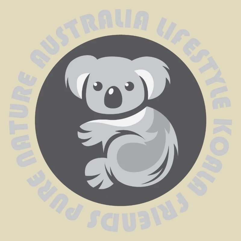 Australia Koala Emblem Bear Comic Cartoon Icon