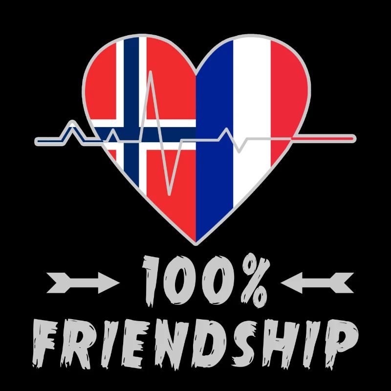Norwegen und Frankreich 100% Freundschaft