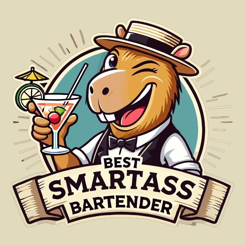 Bartender Bartender Capybara Capy Gift