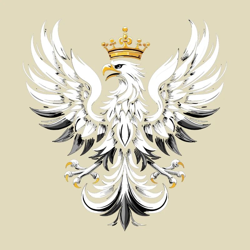 Polska Eagle Pole Polish Eagle White Gift