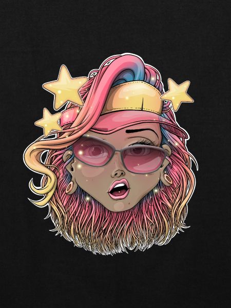 Lebendiges Sternenstrand-Babe-Illustration
