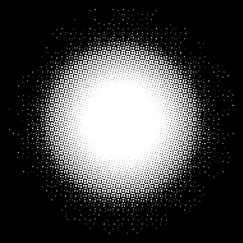 Illusion de lumière point de lune grille de conception cercle rond