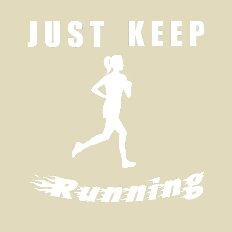 Continue simplement de courir – Silhouette de coureur