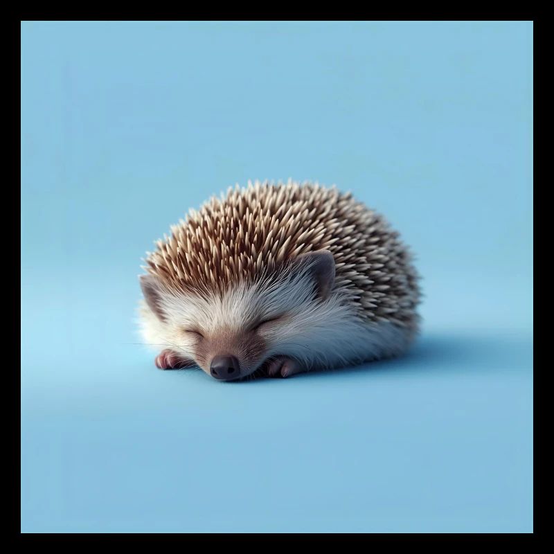 Blauer schlafender Igel