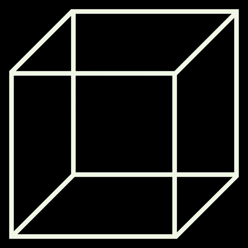 Cube de fil géométrique