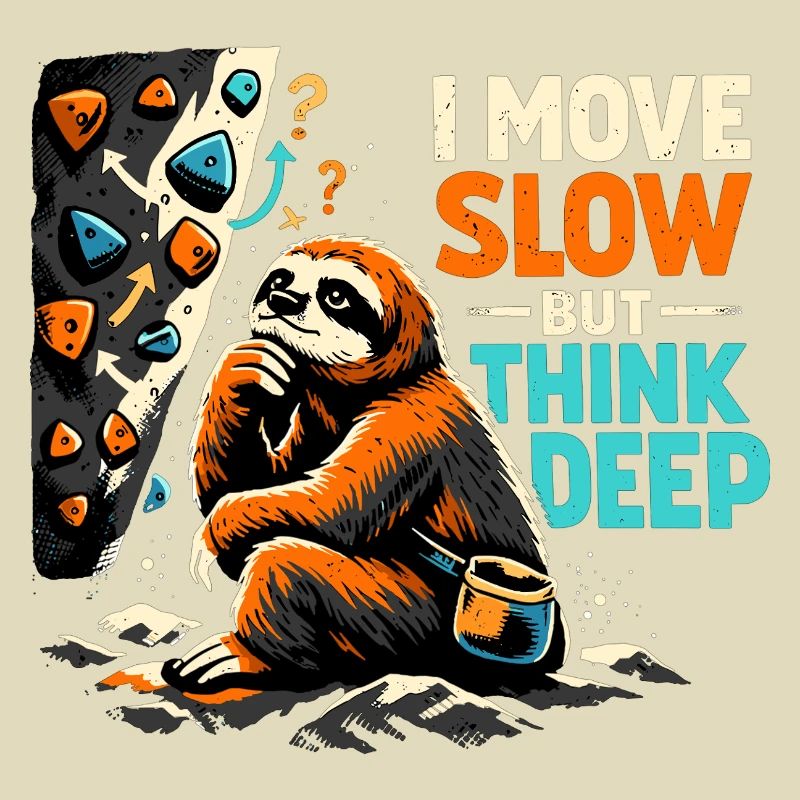 Sloth Bouldering - I move slow but think deep
