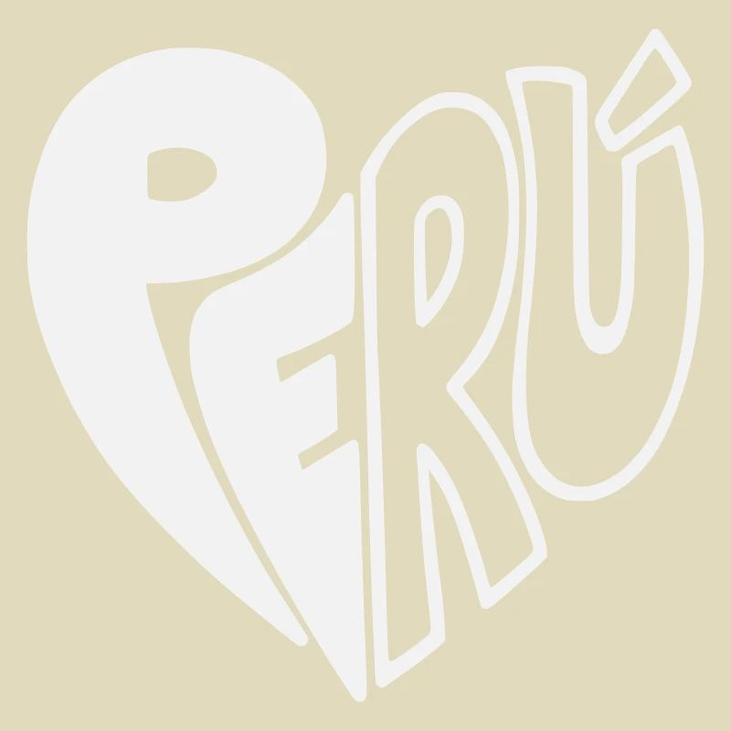 Logo dessiné à la main du Pérou - Variable de couleur
