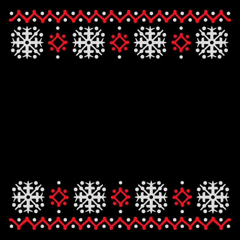 Ugly Sweater Christmas Pattern Snowflakes Cool