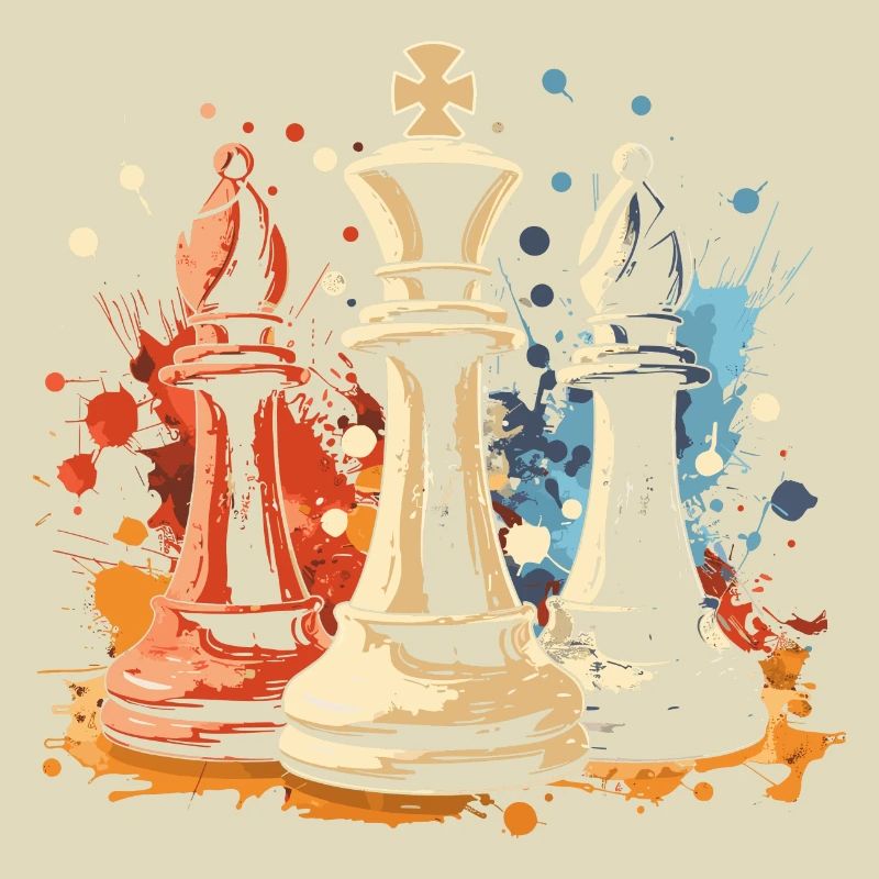 Graffiti de l’évêque et du roi des échecs