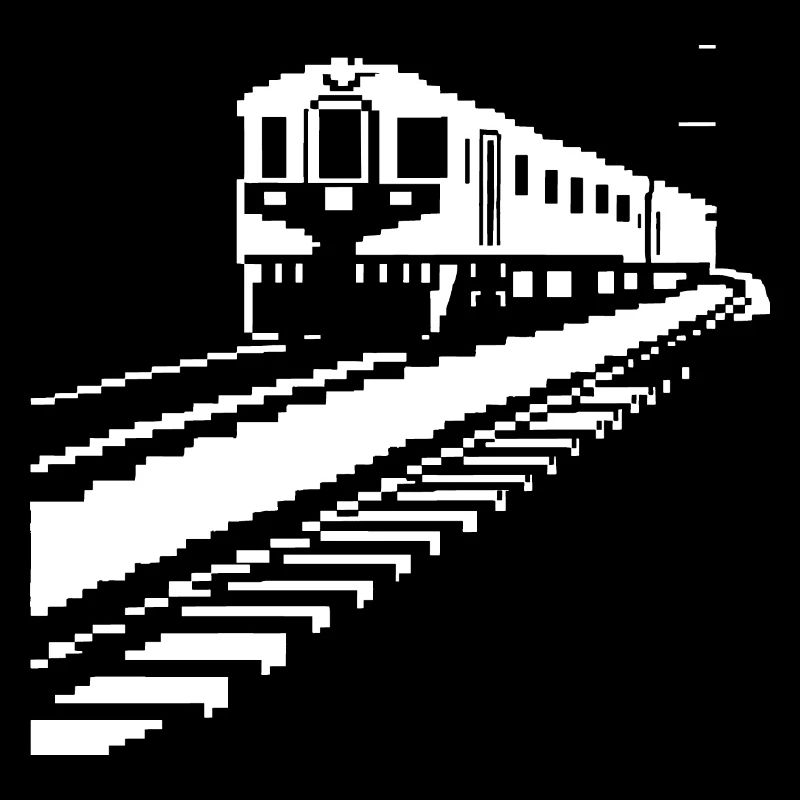 Chemin de fer Pixel Art