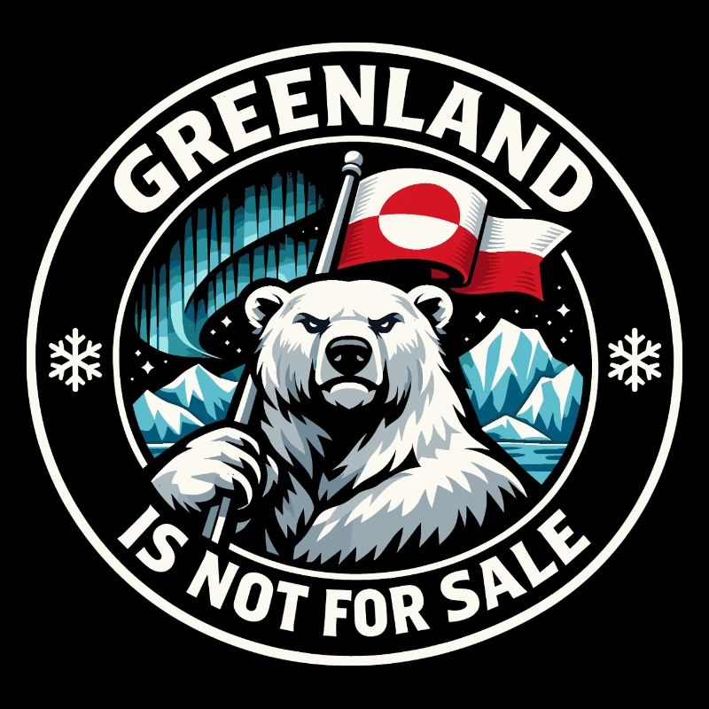 Grönland Flagge Eisbär Geschenk Süß 
