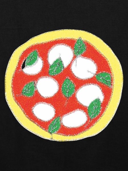 Frische Basilikum Pizza Kunst