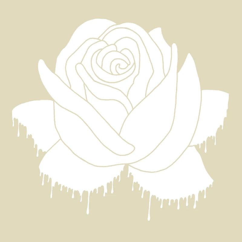 Graffiti d'une rose blanche