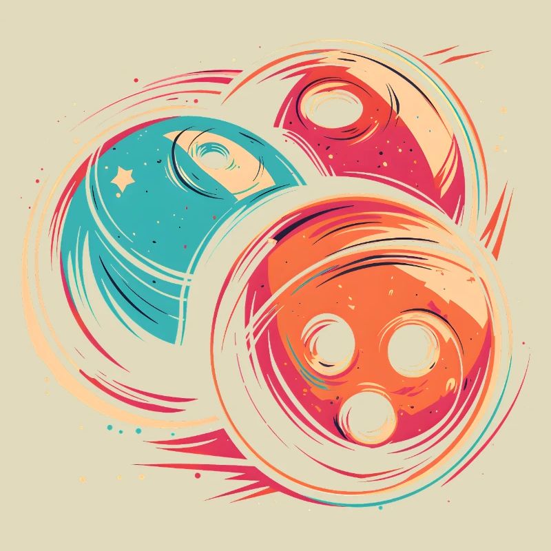 Bowlingkugeln Synthwave