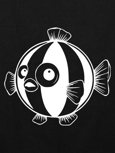 Lustiger Kugelfisch Comic Geschenk