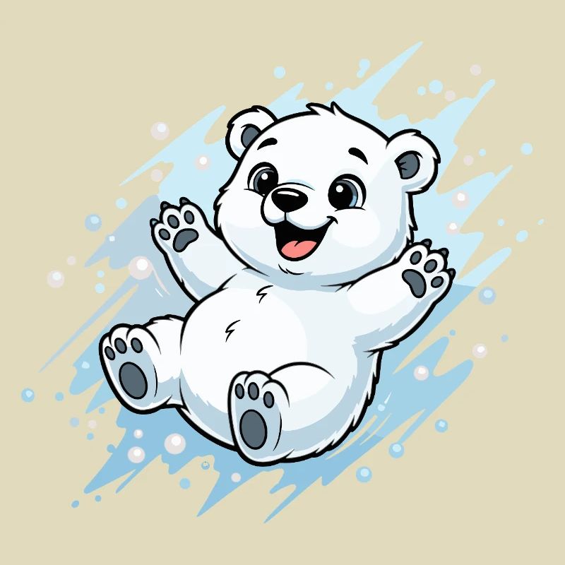 Joyeuse éclaboussure d’ours polaire