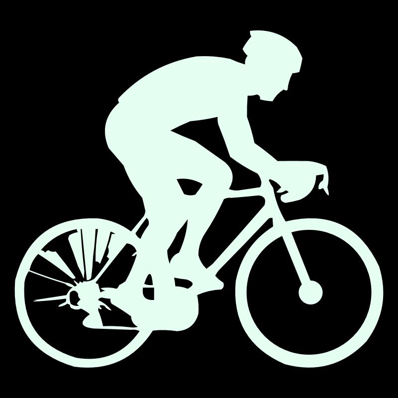 Radfahrer Silhouette Mint