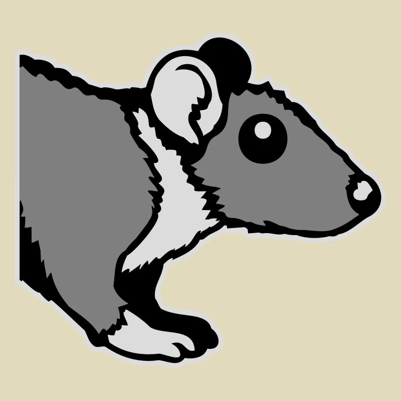 Rat Front Side Semi Curious Funny Rodent